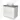 White high-gloss bathroom unit with grey worktop and round basin, modern design for stylish bathrooms.