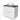 White bathroom unit with two drawers, black basin worktop and round bowl; clean design with modern look.