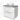 White bathroom unit with grey ceramic basin, two-drawer design and sleek modern look. Perfect for any bathroom style.