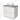 White bathroom unit with grey worktop and round countertop basin, modern design, two drawers for optimal storage space.