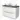 White bathroom unit with two round vanity units for countertop wash basins, black stone worktop, sleek design, ideal for modern bathroom style.
