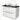 White bathroom unit with black worktop, two round basins and chrome handles, modern design for stylish bathrooms.