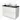White bathroom furniture set with two round basins, black top and glossy finish, ideal for modern bathrooms.
