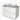 White bathroom unit with 2 round vanity units for countertop wash basins, grey wooden worktop, modern design, perfect for stylish bathroom fittings.
