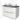 White suspended bathroom unit with two round basins and a dark grey worktop, modern look, ideal for spacious bathrooms.