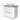 Wit badkamermeubel met grijs blad, ronde witte waskom en twee lades, modern design, ideaal voor compacte badkamers.