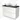 White floating bathroom unit with two round vanity units for countertop wash basins and black top, ideal for a modern bathroom style.