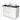 White bathroom unit with black top and two vanity units with basins, modern design with double basins.