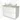 White floating bathroom unit with two round white vanity units for countertop wash basins and wooden worktop, modern design for stylish bathrooms.