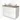 White bathroom furniture set with two round basins and a wooden worktop, perfect for modern bathrooms.