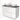 White vanity set with wood-look worktop and double countertop wash basins, ideal for modern bathroom design.