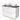 White bathroom furniture set with two ceramic basins and a dark grey worktop, sleek design and modern look.