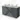 Double vanity unit, dark grey ribbed design, wooden worktop, two white countertop wash basins, ideal for modern bathrooms.