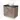Badkamerkast houtlook, zwart blad, witte ronde wastafel, twee lades met metalen grepen. Modern design.