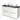 Wit badkamermeubel met zwarte blad, dubbele wastafels en 4 lades, modern design, ideaal voor stijlvolle badkamers.