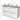 Witte badkamerkast met houtlook blad en dubbele waskom, modern design met chromen grepen voor stijlvolle opbergruimte.