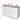 Wit badkamermeubel met dubbele waskom, houtlook blad en glanzende afwerking, ideaal voor moderne badkamers.