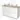 Witte badkamermeubelset met houtlook blad, dubbele waskommen en softclose lades; stijlvol en modern design.
