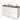 Wit zwevend badkamermeubel met dubbele wastafelkommen en houtlook blad, modern design met softclose lades.