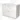 Wit hangend badkamermeubel met twee lades, verticale panelen en een modern wastafelblad, ideaal voor stijlvolle badkamers.