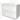 Witte badkamermeubelset met twee lades, strak design in hoogglans afwerking, ideaal voor moderne badkamerinterieurs.