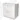 Wit glanzend badkamermeubel met brede wastafel, twee softclose lades en verticale groefdetails van de Milano-serie.