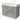 Grey bathroom unit with white vanity units with basin, two drawers and metal handles; modern and sleek design for stylish bathroom storage.