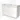 Wit dubbel wastafelmeubel met zes lades, strak design en glanzende afwerking, perfect voor moderne badkameropslag.