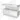 Wit zwevend badkamermeubel met dubbele wastafel, modern design, hoogglans afwerking en minimalistische opberglades.