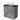 Grey bathroom cabinet with basin, black top, textured panels and two drawers for modern bathroom storage.