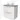 Modulo Plato Vanity units for countertop basin | 80 cm High-gloss white Flat front Grey oak worktop 2 stacked drawers under each other BMK13-00096