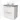 Modulo Plato Vanity units for countertop basin | 80 cm High-gloss white Flat front Light grey concrete worktop 2 stacked drawers under each other BMK13-00097