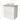 Modulo Plato Vanity units for countertop basin | 80 cm High-gloss white Handle-less front Light brown oak worktop 2 stacked drawers under each other BMK13-00121