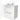 Modulo Plato Vanity units for countertop basin | 80 cm Matte white Flat front High-gloss white worktop 2 stacked drawers under each other BMK13-00129