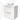 Modulo Plato Vanity units for countertop basin | 80 cm Matte white Flat front Matte white worktop 2 stacked drawers under each other BMK13-00130