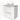 Modulo Plato Vanity units for countertop basin | 80 cm Matte white Flat front Light grey oak worktop 2 stacked drawers under each other BMK13-00134