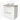 Modulo Plato Vanity units for countertop basin | 80 cm Matte white Flat front Light brown oak worktop 2 stacked drawers under each other BMK13-00135