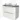 Modulo Plato Vanity units for countertop basin | 100 cm High-gloss white Flat front Mid grey worktop 2 stacked drawers under each other BMK13-00534