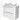 Modulo Plato Vanity units for countertop basin | 100 cm High-gloss white Flat front High-gloss white worktop 2 stacked drawers under each other BMK13-00535