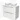 Modulo Plato Vanity units for countertop basin | 100 cm High-gloss white Flat front Matte white worktop 2 stacked drawers under each other BMK13-00536