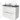 Modulo Plato Vanity units for countertop basin | 100 cm High-gloss white Flat front Dark grey worktop 2 stacked drawers under each other BMK13-00537
