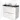 Modulo Plato Vanity units for countertop basin | 100 cm Matte white Flat front High-gloss black worktop 2 stacked drawers under each other BMK13-00580
