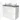 Modulo Plato Vanity units for countertop basin | 100 cm Matte white Handle-less front Mid grey worktop 2 stacked drawers under each other BMK13-00604