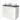 Modulo Plato Vanity units for countertop basin | 100 cm Matte white Handle-less front Dark grey worktop 2 stacked drawers under each other BMK13-00607