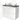 Modulo Plato Vanity units for countertop basin | 100 cm Matte white Handle-less front Dark grey concrete worktop 2 stacked drawers under each other BMK13-00616