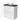Modulo Plato Vanity units for countertop basin | 80 cm High-gloss white Handle-less front Matte black worktop 2 high drawers standing drawers under each other BMK13S-00071