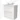 Modulo Plato Vanity units for countertop basin | 80 cm High-gloss white Handle-less front High-gloss white worktop 2 high drawers standing drawers under each other BMK13S-00073