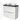 Modulo Plato Vanity units for countertop basin | 100 cm High-gloss white Flat front Matte black worktop 2 high drawers standing drawers under each other BMK13S-00155