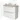 Modulo Plato Vanity units for countertop basin | 100 cm High-gloss white Flat front Light brown oak worktop 2 high drawers standing drawers under each other BMK13S-00163