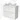 Modulo Plato Vanity units for countertop basin | 100 cm High-gloss white Handle-less front High-gloss white worktop 2 high drawers standing drawers under each other BMK13S-00185